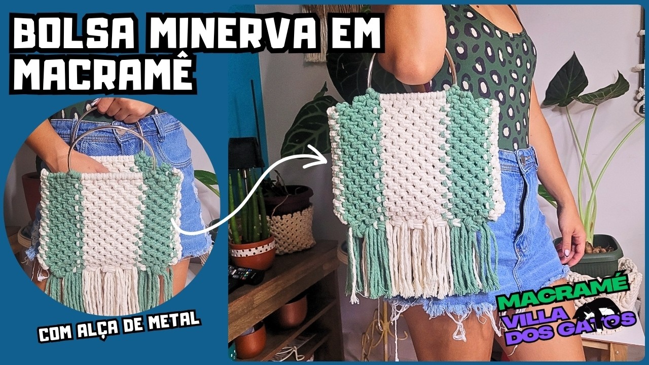 BOLSA MINERVA EM MACRAMÊ
