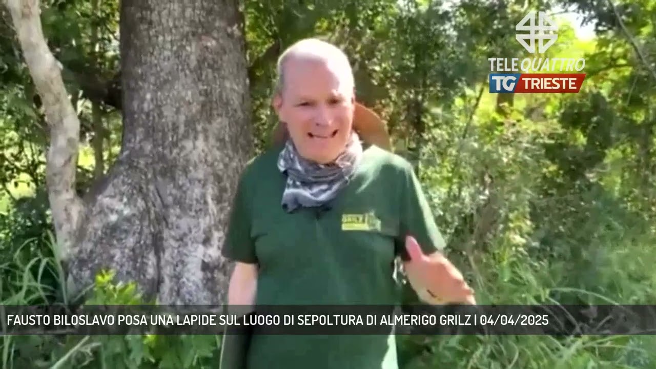FAUSTO BILOSLAVO POSA UNA LAPIDE SUL LUOGO DI SEPOLTURA DI ALMERIGO GRILZ | 04/04/2025