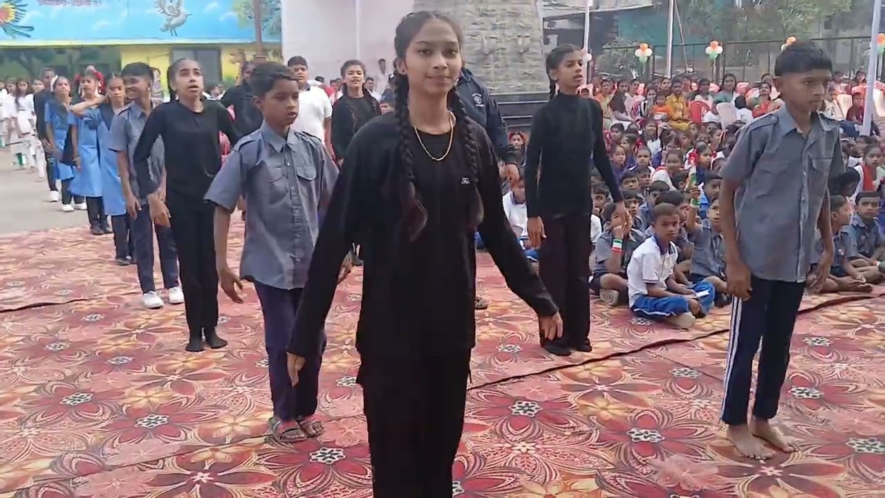 #कवायत संचालन#kavayat with music शाळा खोणी shree swami samarth Education Guru sangita 