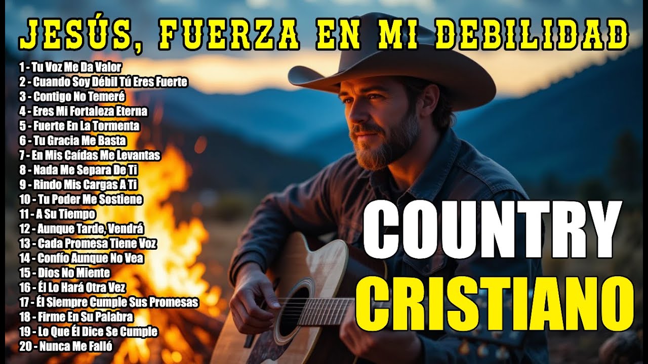 🎵 JESÚS, FUERZA EN MI DEBILIDAD 🙌 | Música Country Gospel para Levantar el Alma