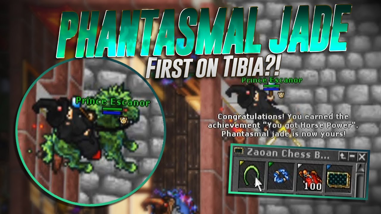 THE FIRST PHANTASMAL JADE MOUNT ON TIBIA? WOW- TibiaBestClips #TibiaFerumbrinha🧙