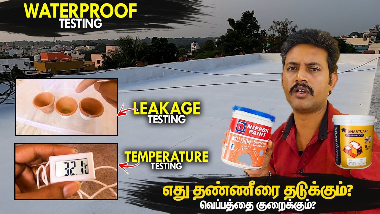 Waterproof Paint தண்ணிய தடுக்குமா? Waterproofing Rooftop Chemical Testing | Mano's Try Tamil Vlog