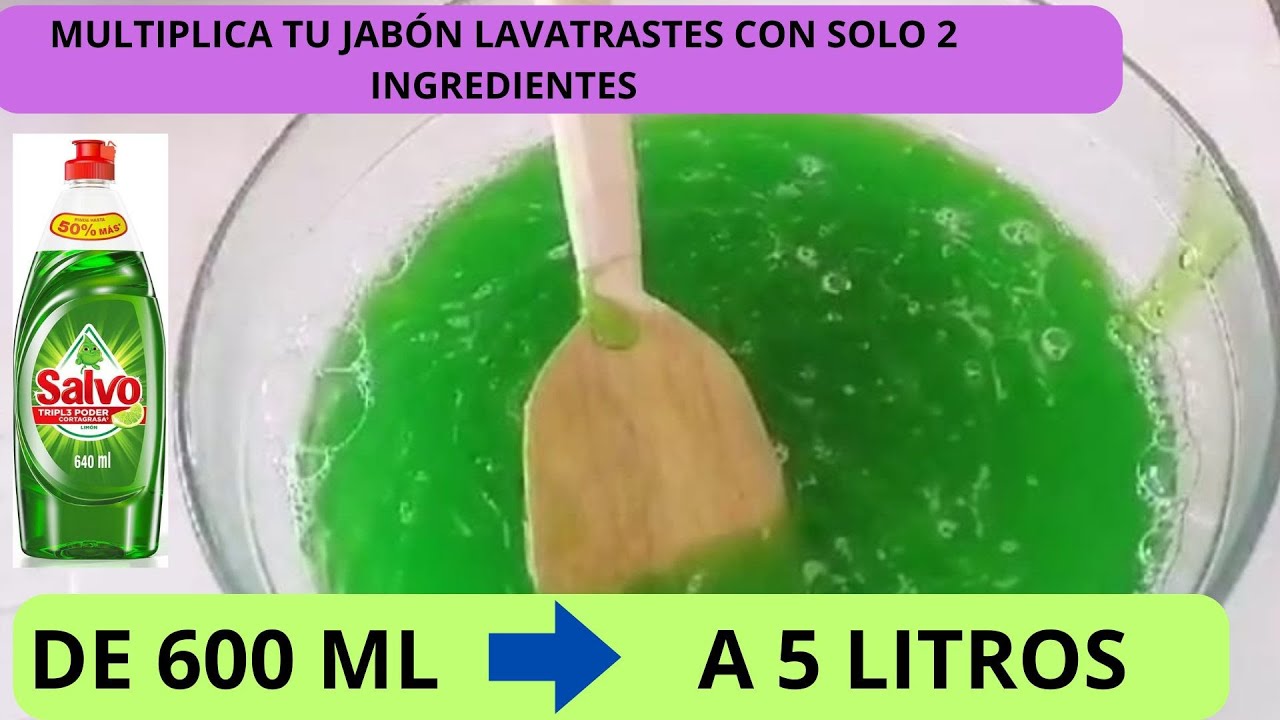 MULTIPLICA TU JABON LAVATRASTES  CON SOLO 2 INGREDIENTES, EL RESULTADO TE SORPRENDERA/MARAVILLOSO