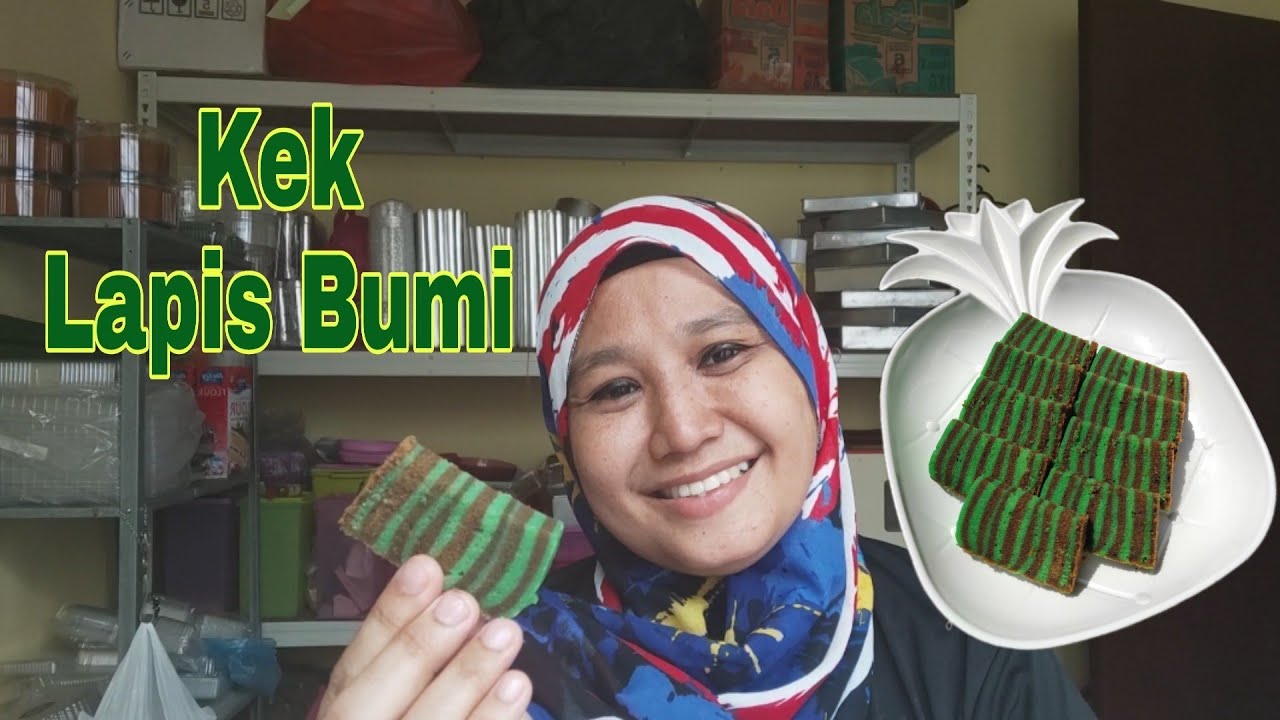 Kek Lapis Bumi (Nescafé) versi kukus