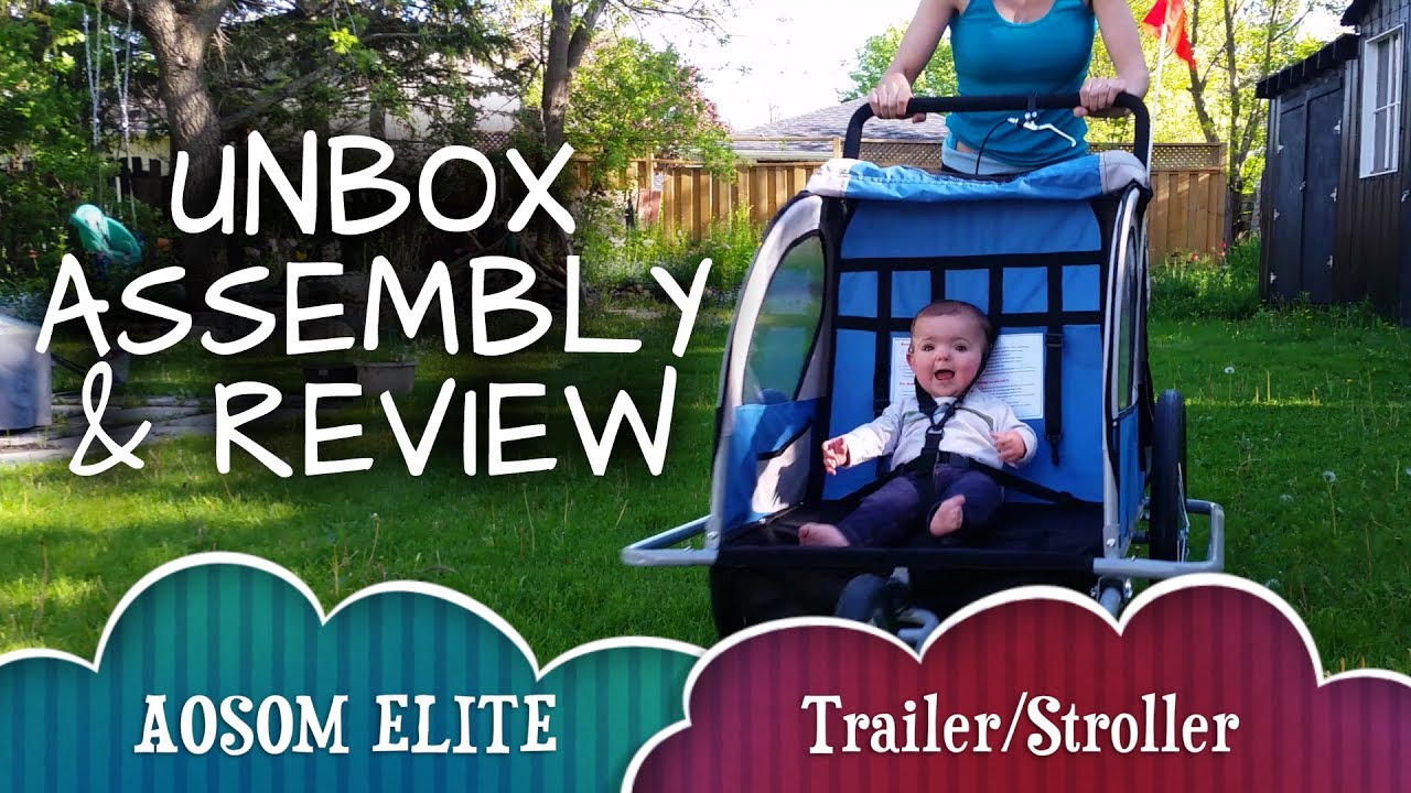 AOSOM Elite Bike Trailer and Stroller : Assembly, Review and How-To