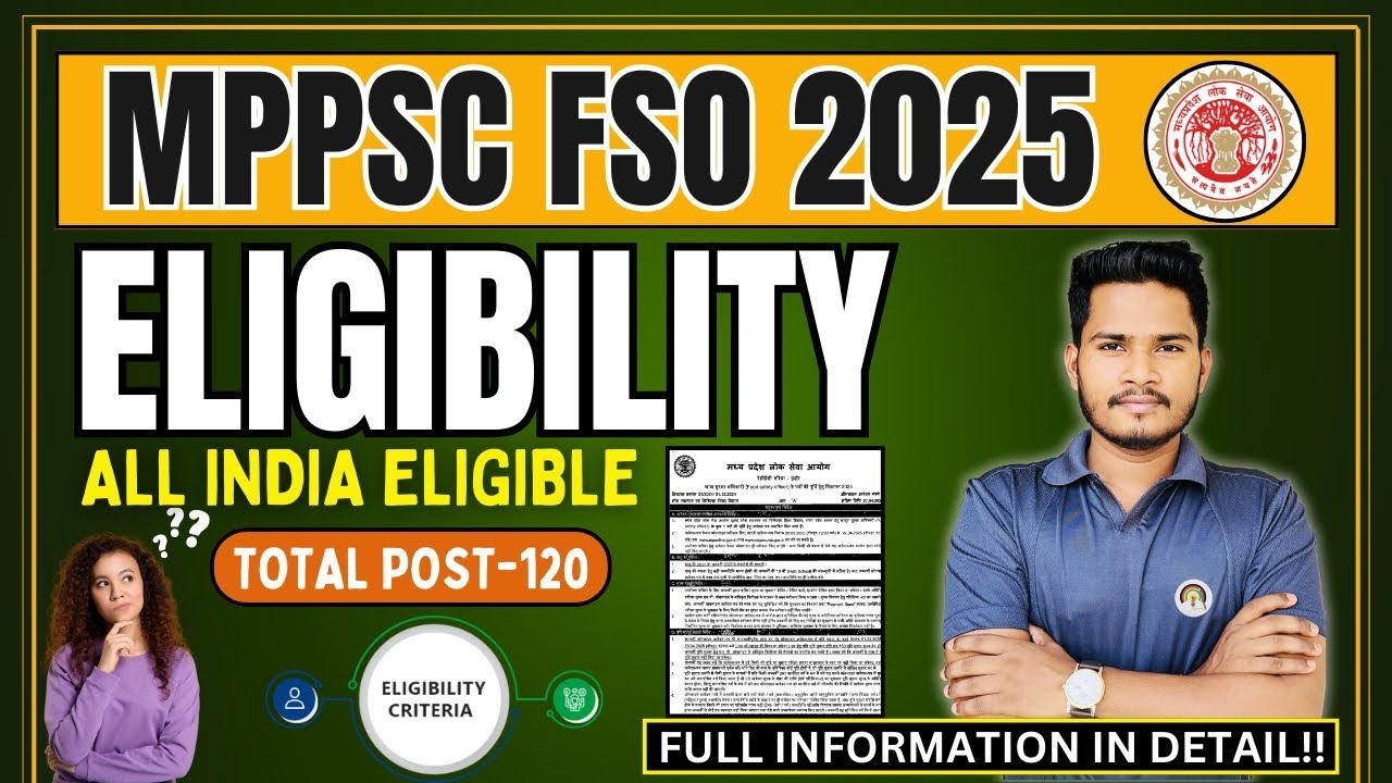 MPPSC FSO ELIGIBILITY | FSO EXAM QUALIFICATION| FSO EXAM 2025