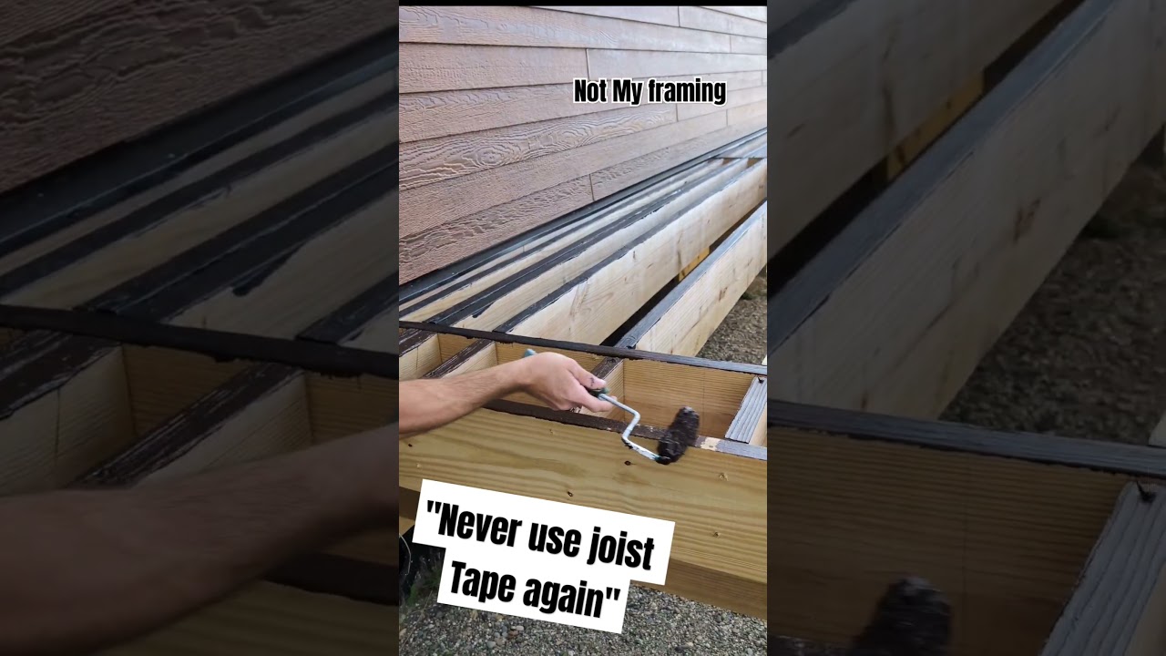 Joist tape is a bad idea. This is a great idea though! #carpentry #contractor #construction #tools