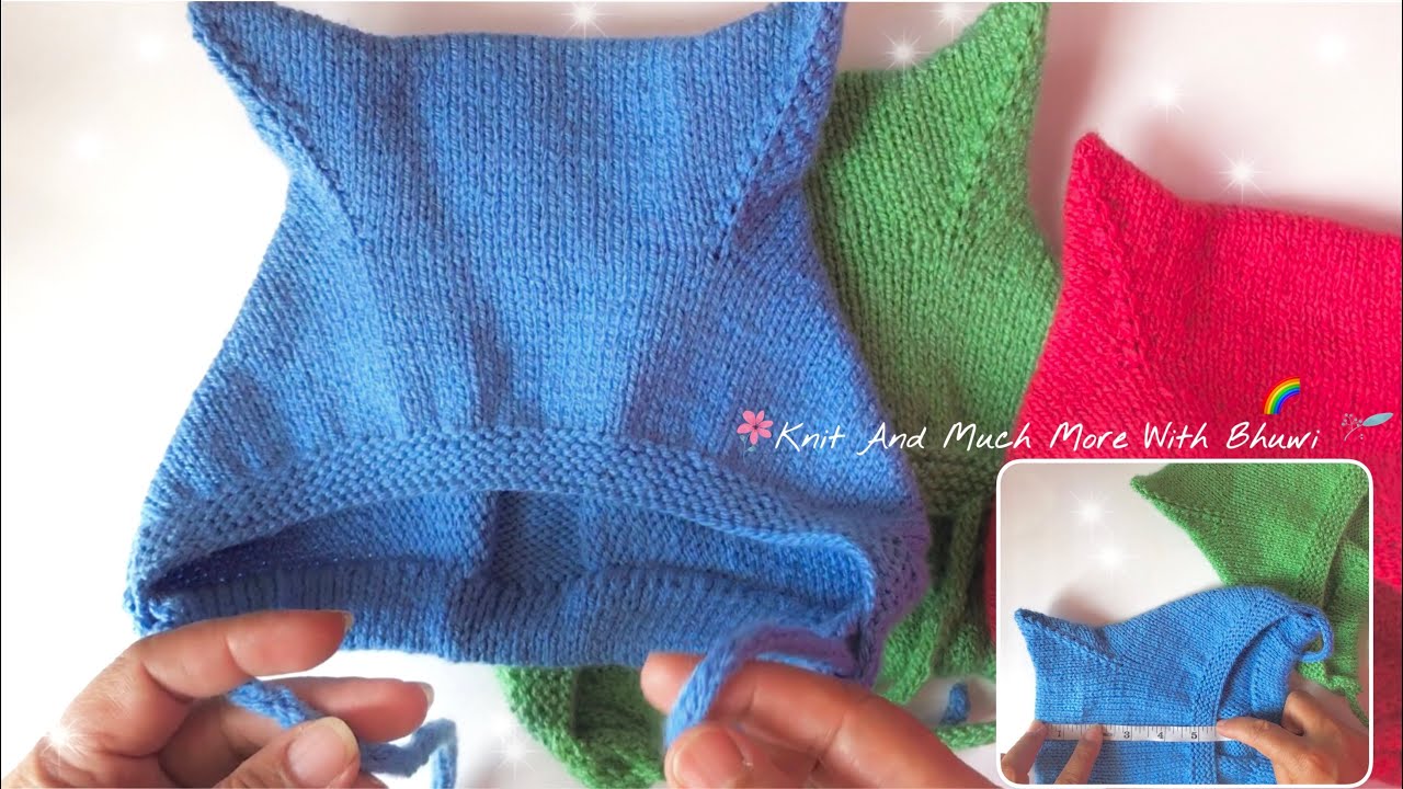 Baby Kitty Cap Knitting Newborn -3.5 Year || Cat Cap Hat || बिल्ली वाली टोपी || Topi Design || बुनाई