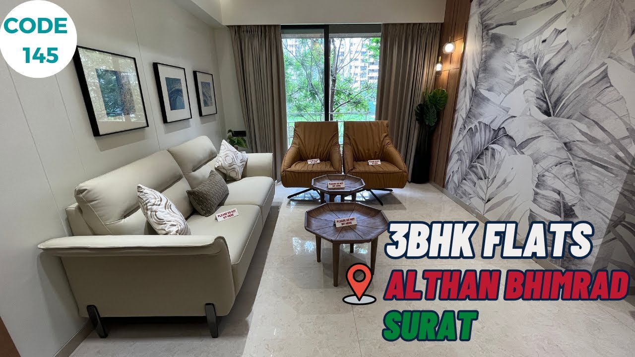 3BHK FLATS FOR SALE IN ALTHAN BHIMRAD! BEST RESIDENTIAL PROPERTIES IN SURAT WITH BALCONY!