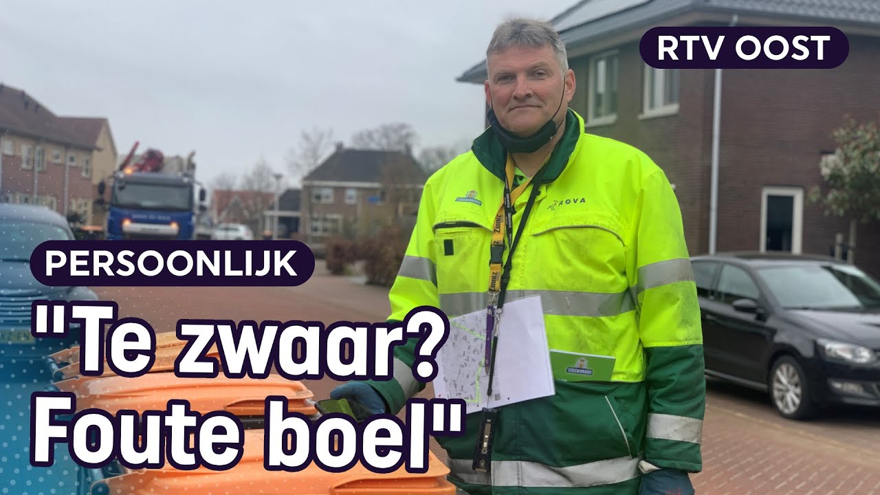 Vuilnisman Mark checkt afvalcontainers van binnen en buiten | RTV Oost