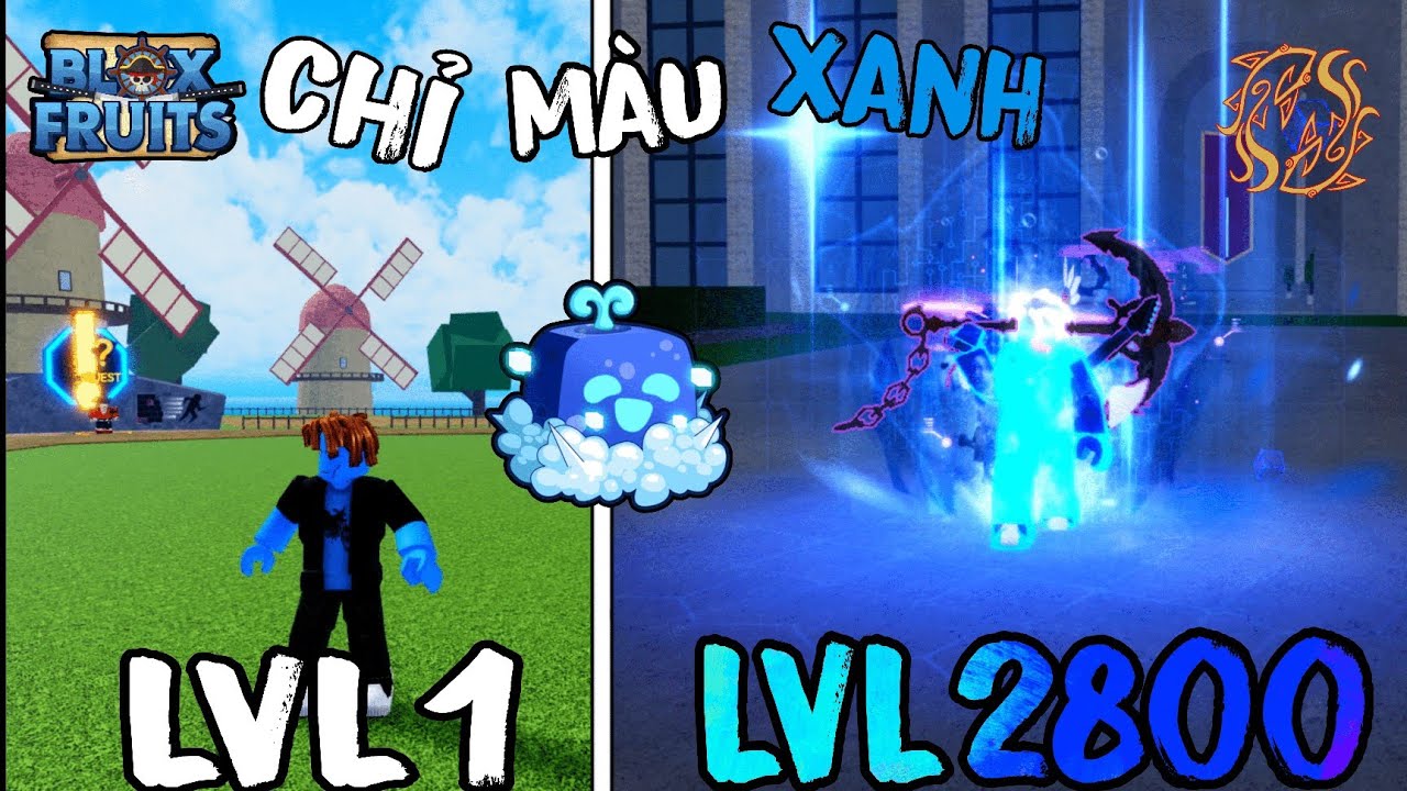 TỪ NOOB ĐẾN MAX LEVEL + GEAR V4 NHƯNG TÔI CHỈ SỬ DỤNG VẬT PHẨM MÀU XANH