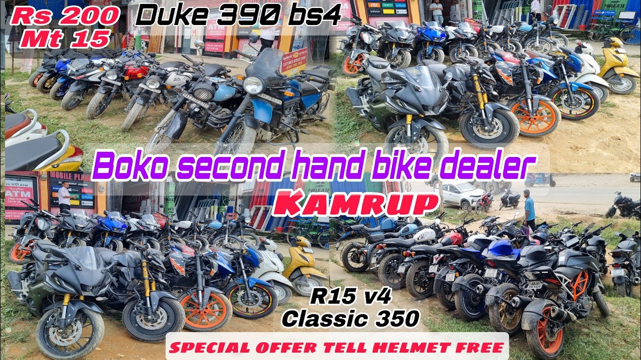 Boko second hand bike dealer, bike buddies motors new video, duke 390, rs 200, mt15 new stock 