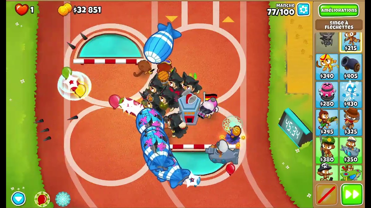 BTD6 Chimps auf dem Sportplatz