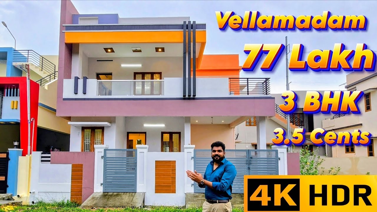 🏡 Luxury 3BHK House for Sale in Nagercoil – Vellamadam | 3.5 Cents | 2400 Sqft | North | ₹77 Lakhs