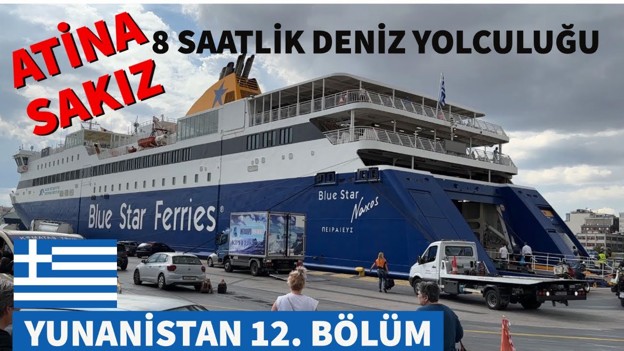 YUNANİSTAN 12.  BÖLÜM DEV GEMİ İLE ATİNA - SAKIZ ARASI 8 SAATLİK DENİZ YOLCULUĞU MOTOSİKLET TURU