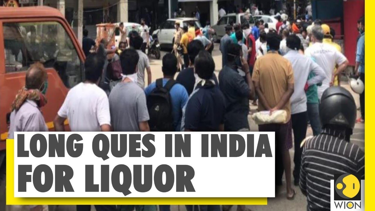 Long queues as liquor shops reopen in India | Police forced to shut some outlets | COVID-19 India