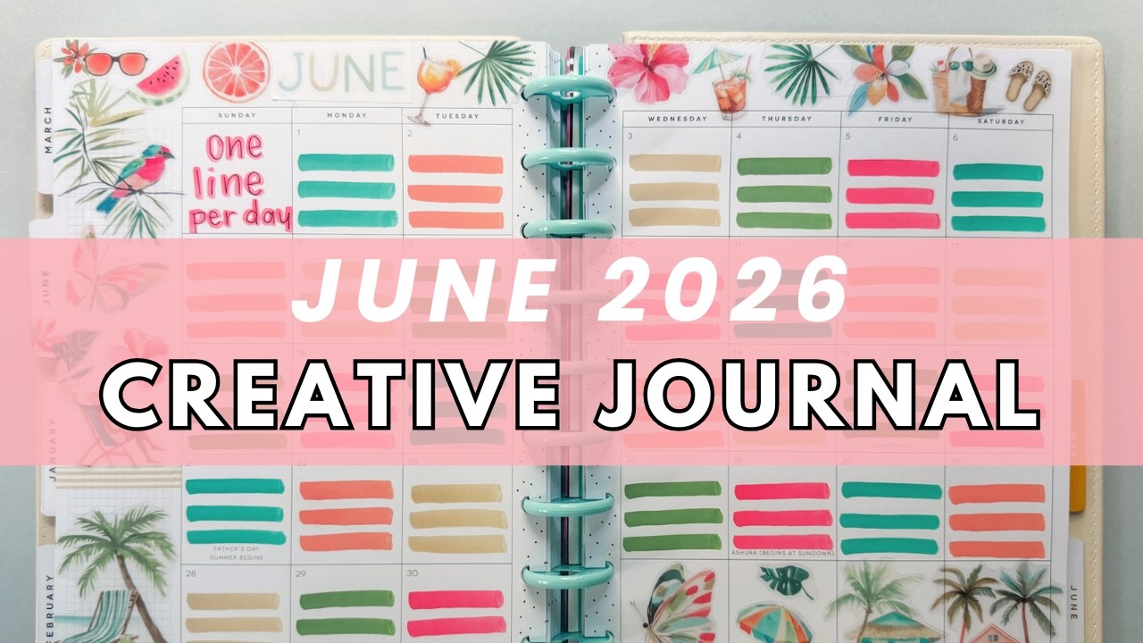 Ежемесячный разворот Creative Journal за июнь 2026 года + распаковка Planything!