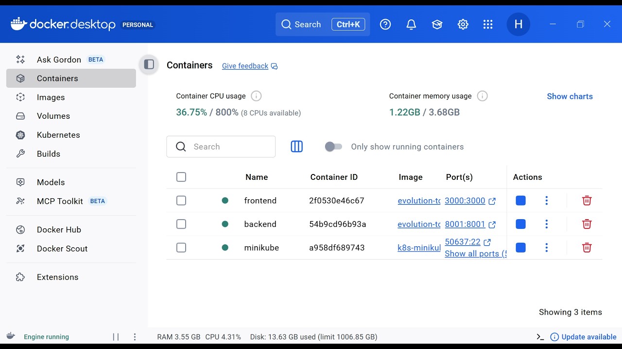 Quantum Todo —  Phase IV Deployment on Kubernetes (Minikube + Helm + Docker)  |  Hackathon 02