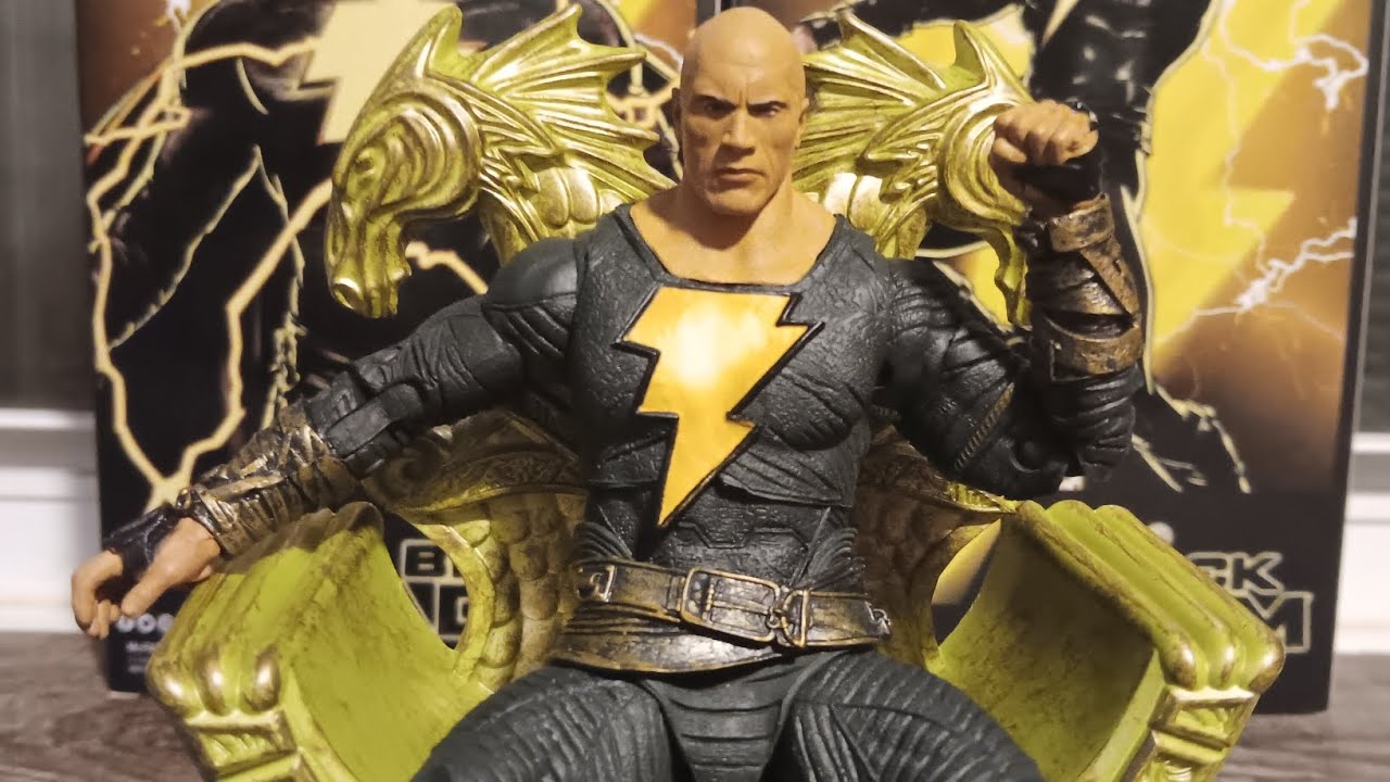 Black Adam with Cloak & with Throne action figure variants DC Multiverse review 