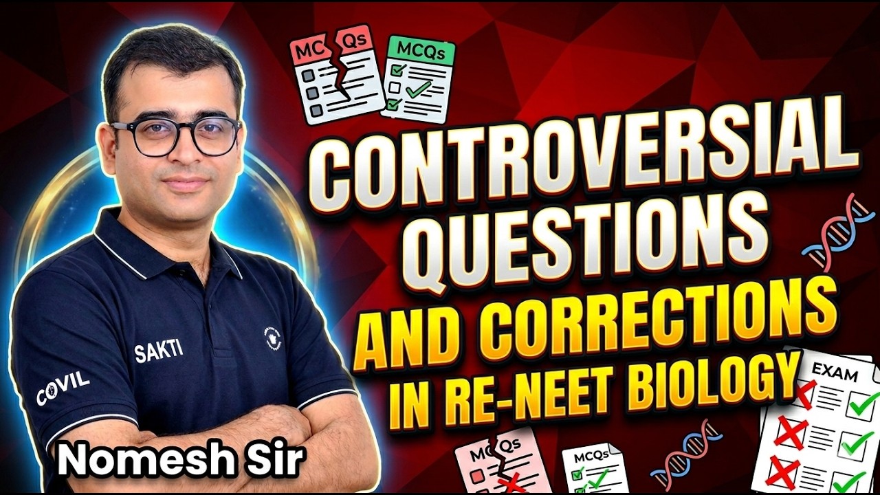 Controversial Biology Questions and Corrections : RE-NEET 2026