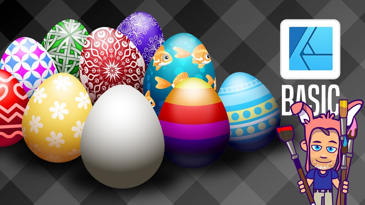 Affinity Designer Tutorial - Creating Easter eggs with Clipping Masks and Warp Groups