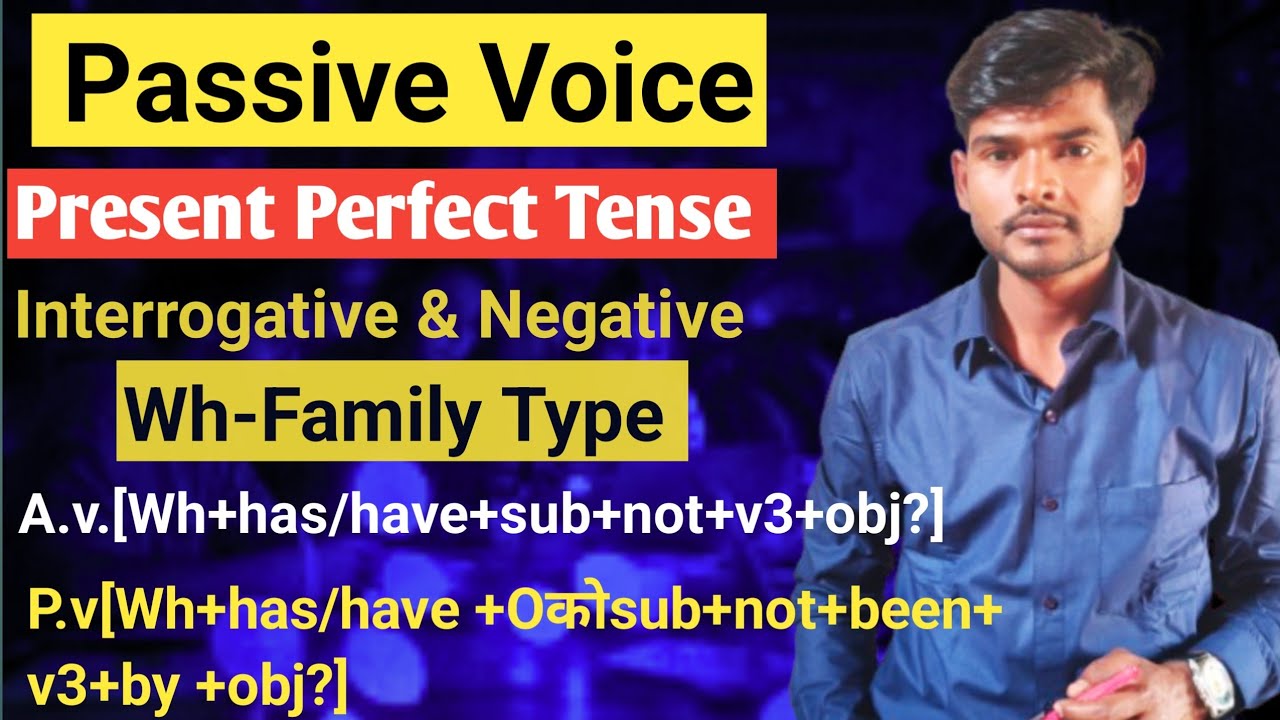 Passive Voice Of Present Perfect Tense || Wh-Family Type Interrogative and Negative Ka Passive voice