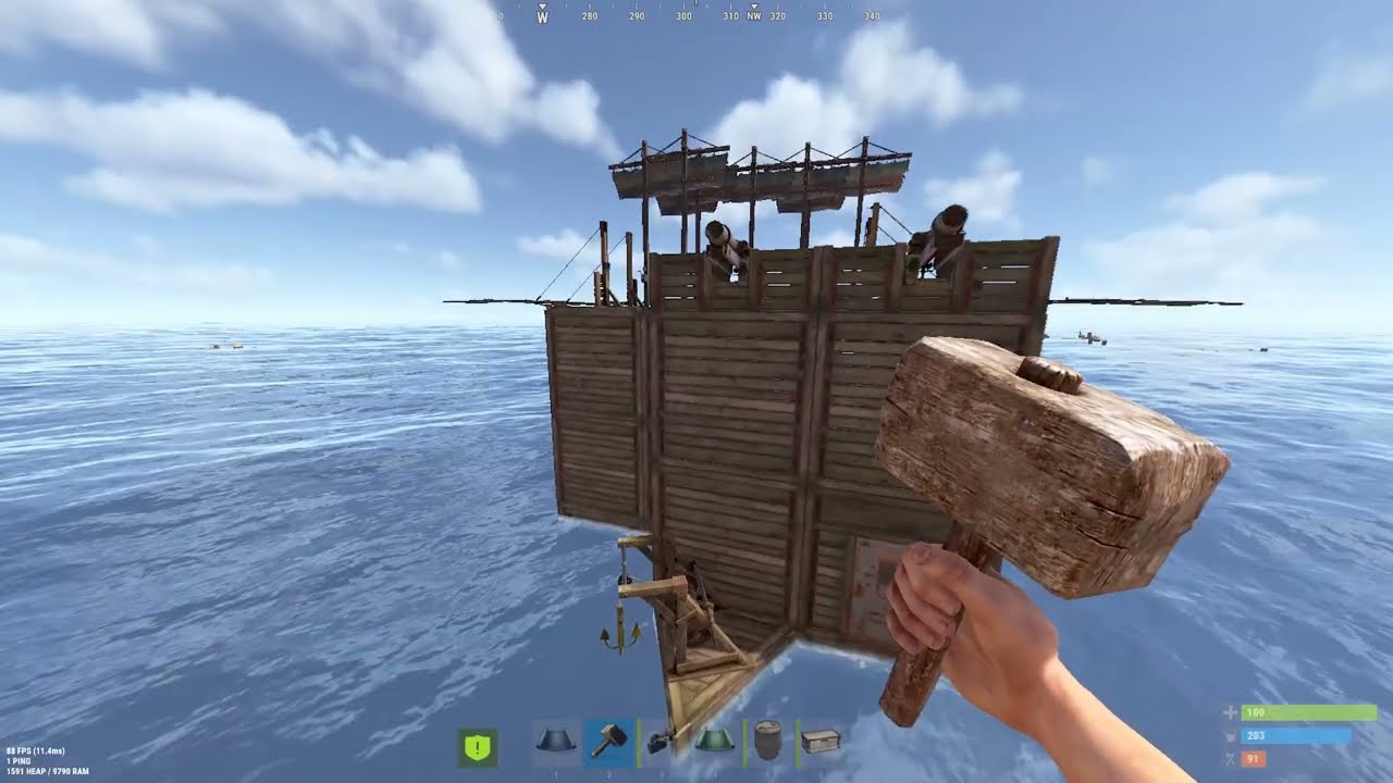 ГАЙД НА ПОСТРОЙКУ КОРАБЛЯ В RUST.