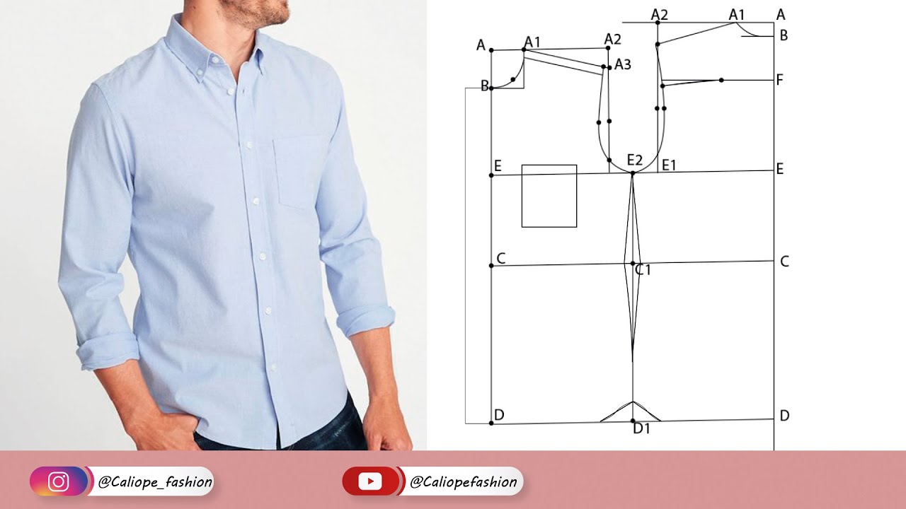 PARTE 1 - COMO HACER TRAZO BÁSICO CAMISA MANGA LARGA CABALLEROS + MOLDES GRATIS