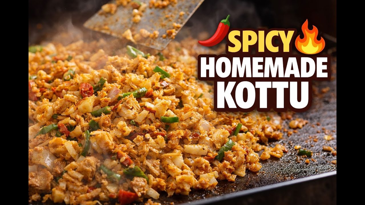 Sri Lankan Kottu Roti Recipe | Street Food Style Spicy Kottu at Home