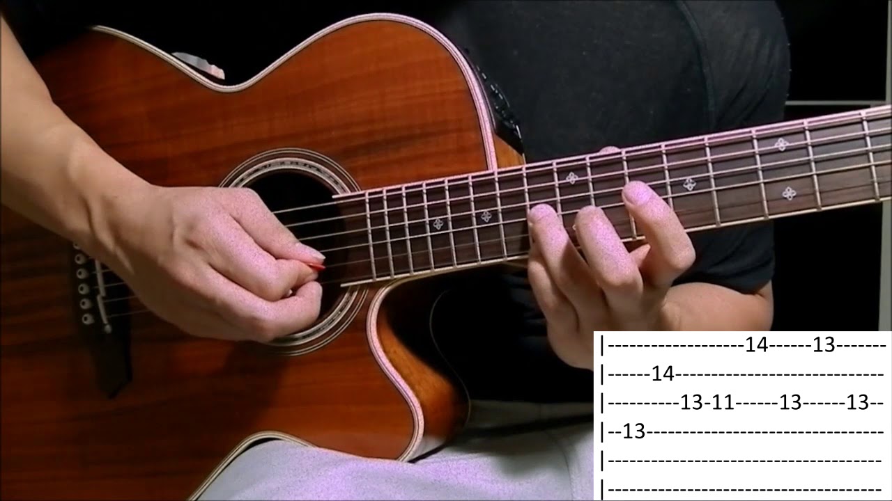 Sweet Chid'O Mine Solo Intro Aula Violão (como tocar) - Guns N'Roses
