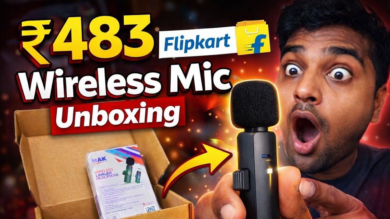 ₹483 Flipkart Wireless 🛜 Mic unboxing #video 