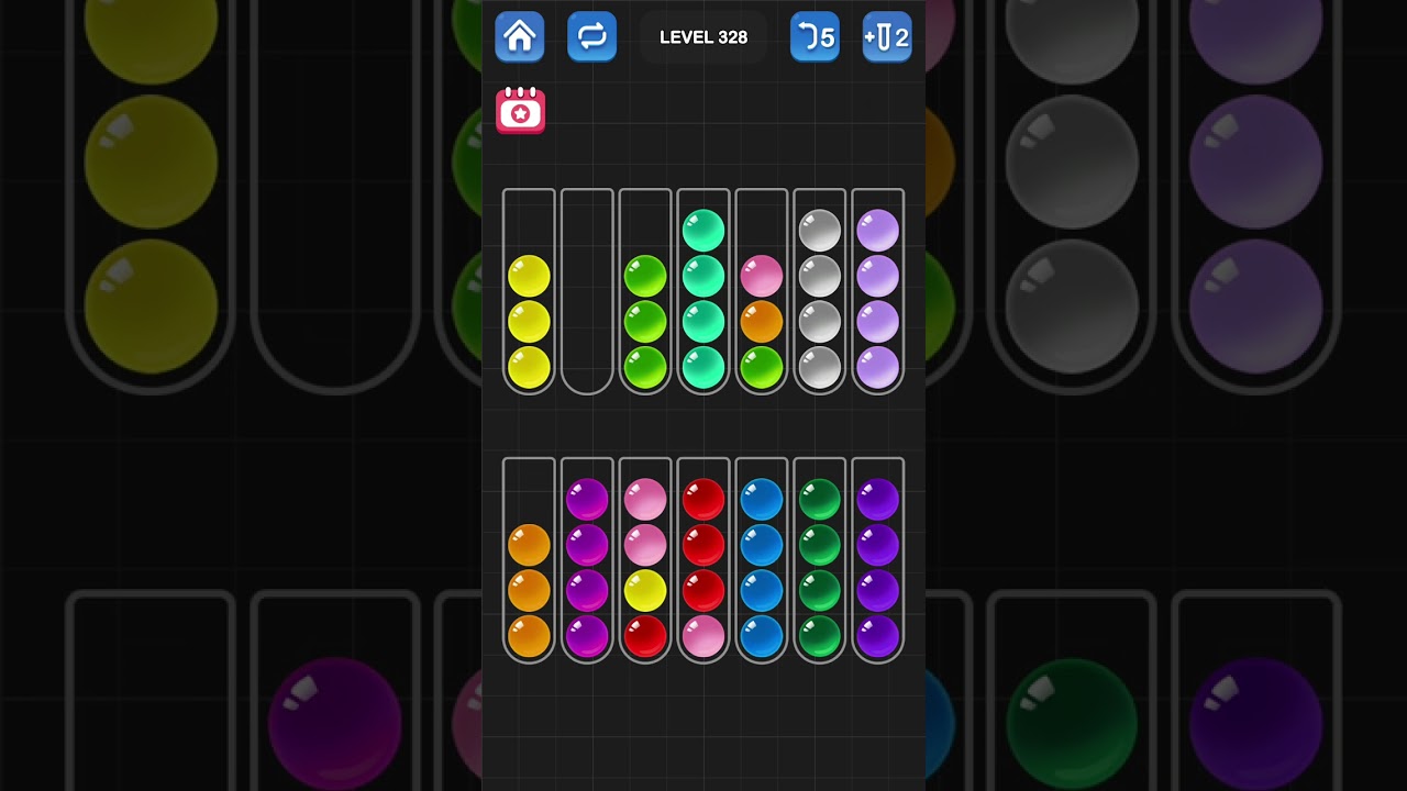 Ball Sort Puzzle by Guru Game: Levels 326, 327, 328, 329, 330