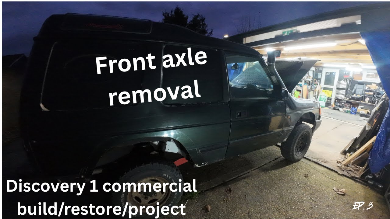 Land Rover 300tdi commercial project build restore ep.3 front axle removal with basic tools
