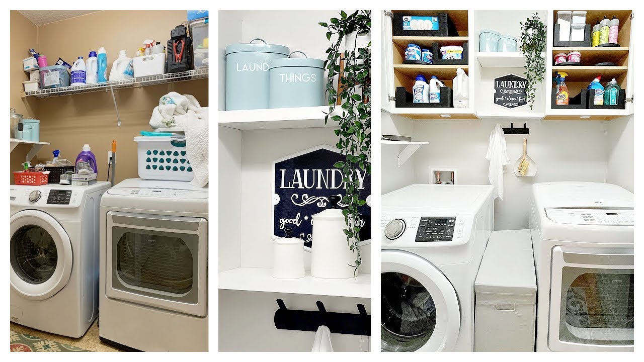 Before & After Laundry Room Makeover and Organization