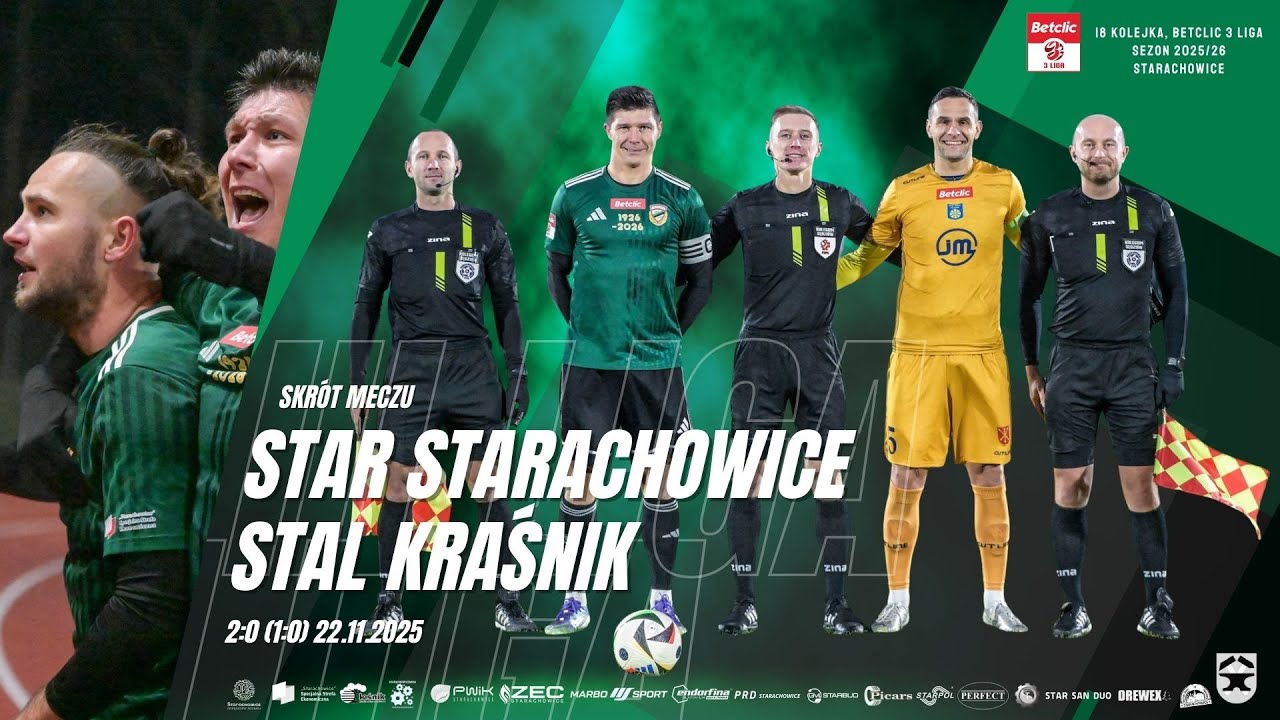 Star Starachowice - Stal Kraśnik 2:0 (1:0) 22.11.2025