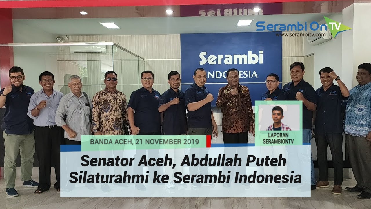 Senator Aceh, Abdullah Puteh Silaturahmi ke Kantor Serambi Indonesia