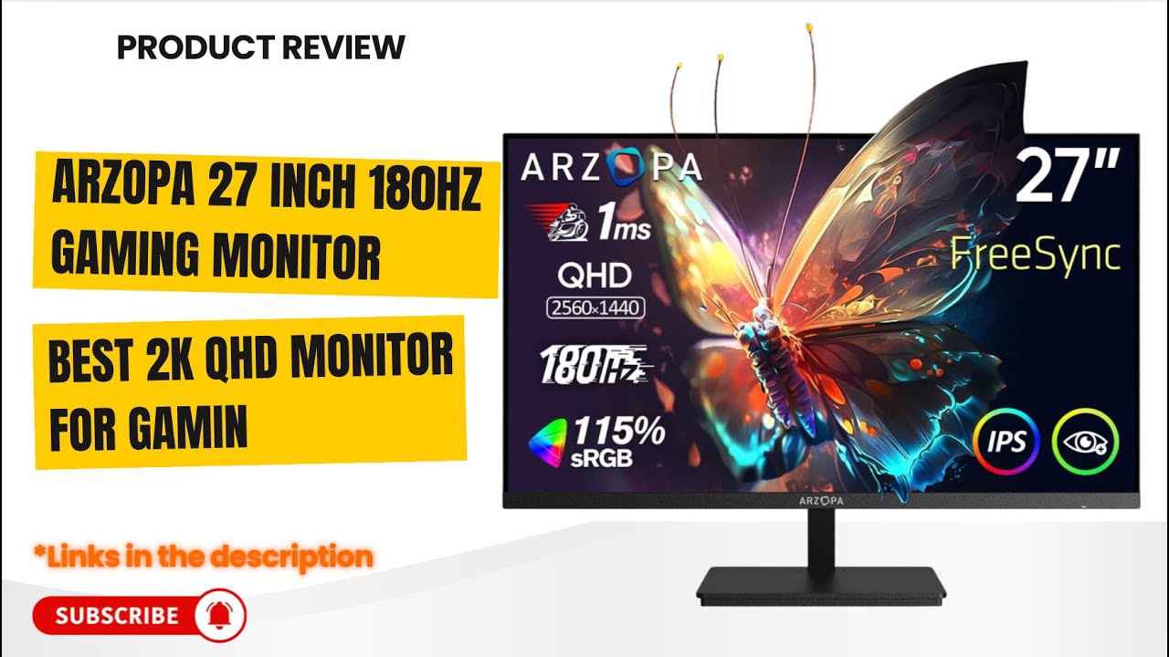 ARZOPA 27" 180Hz Gaming Monitor Review – Best 2K QHD Monitor for Gaming & Editing