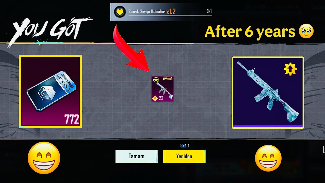 New premium crate opening I got M416 glacier after 6 years with 772 Classic crate opening