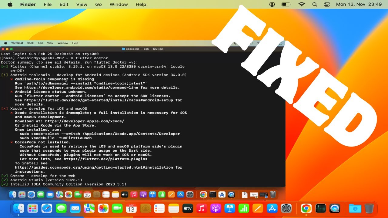 How to Fix Flutter Doctor 