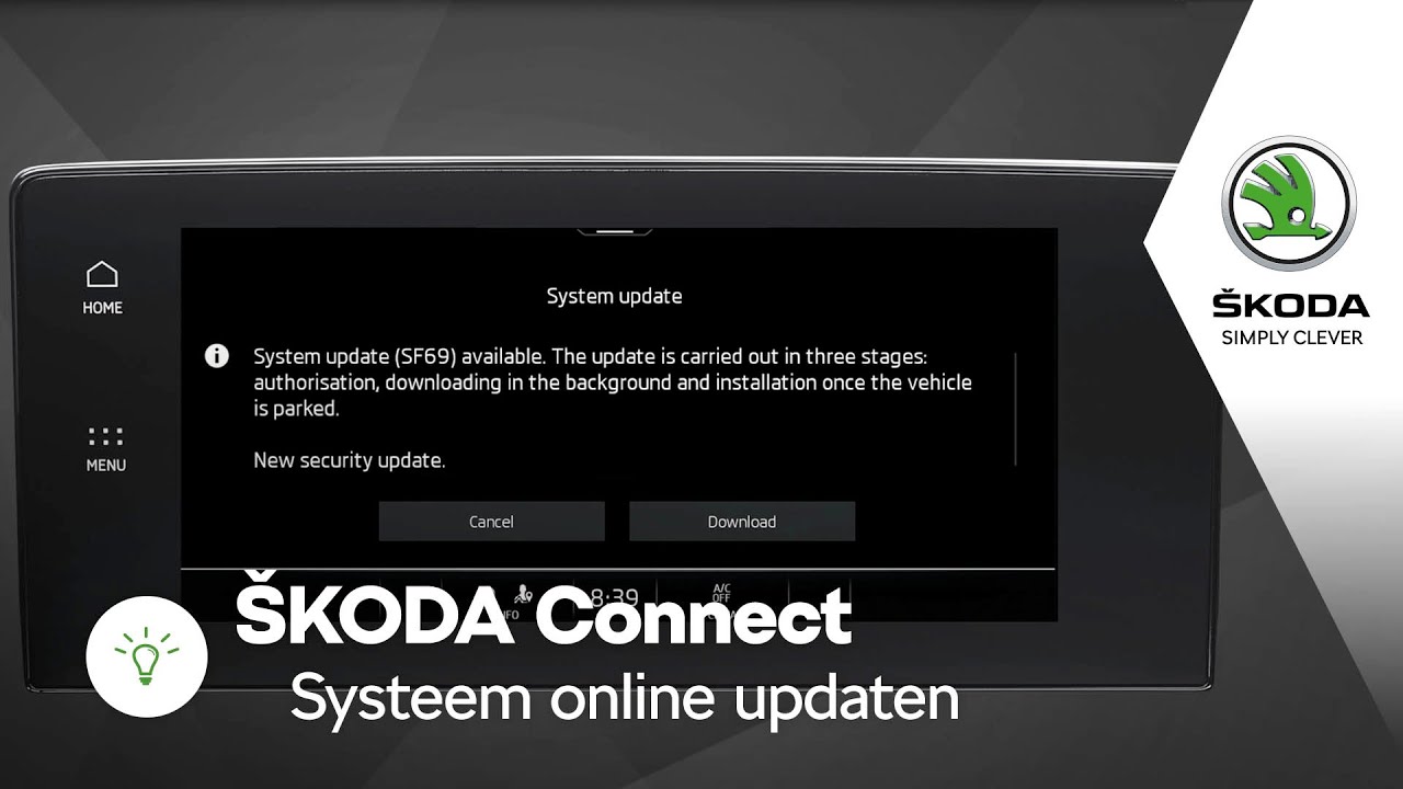 ŠKODA Connect - Systeem online updaten