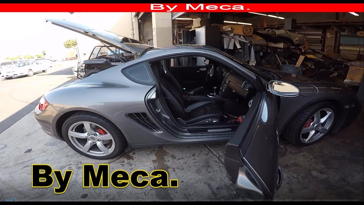 2008 Porsche Cayman S reupholster the Headliner By Meca.