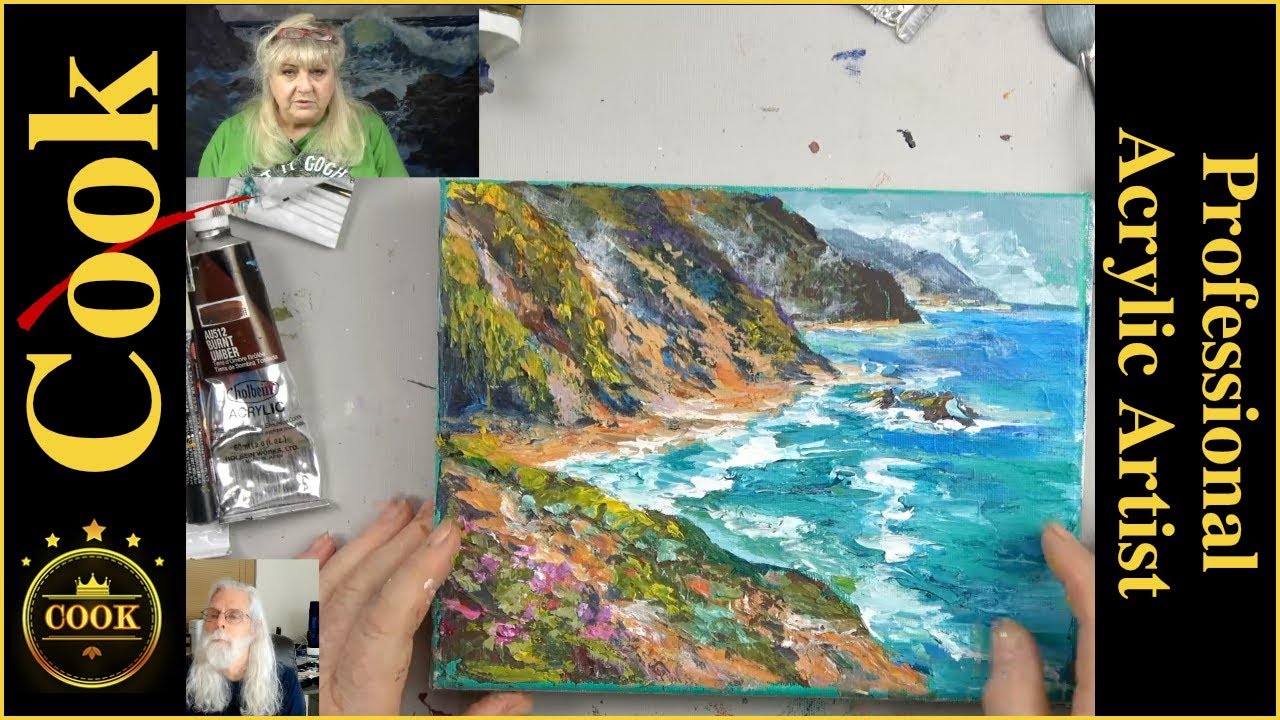 Palette Knife Tips and May Preview of Upcoming Acrylic Palette Knife Tutorials with Ginger Cook
