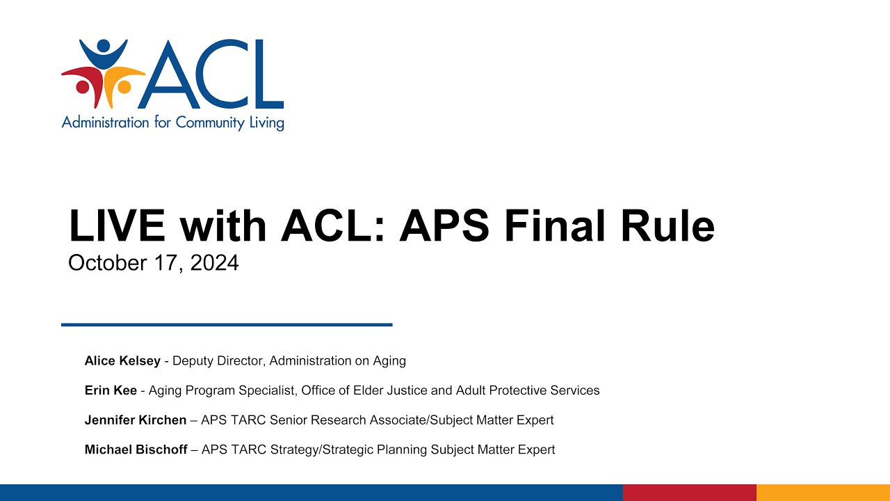 LIVE with ACL: APS Final Rule