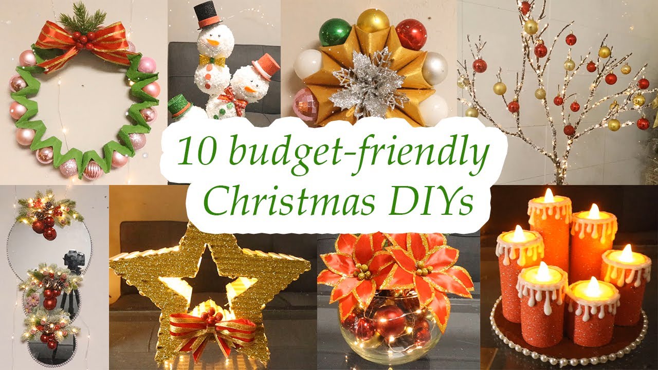 10 Cheap & Cute Christmas Decorations - Christmas DIYs anyone can make