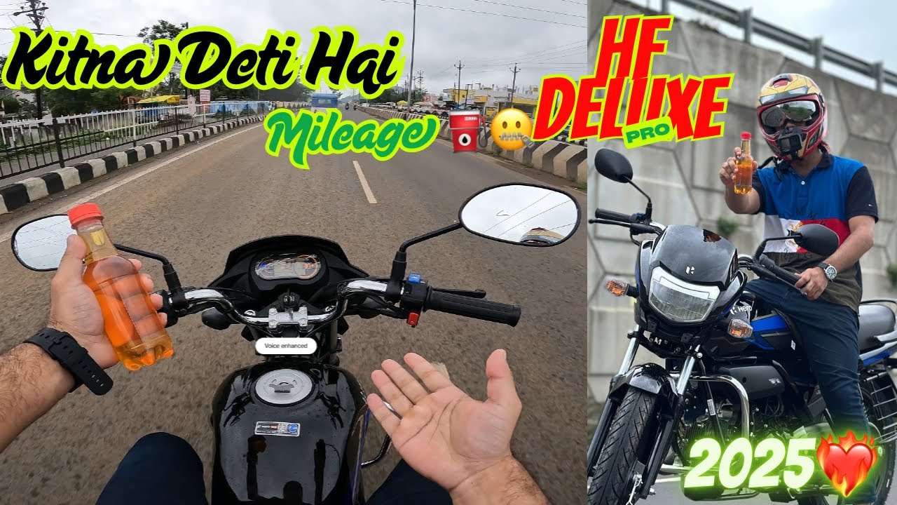 HF Deluxe Pro Real Mileage Test 2025🔥| Hero HF Kitna Deti Hai in City & Highway?#hfdeluxepro #honda