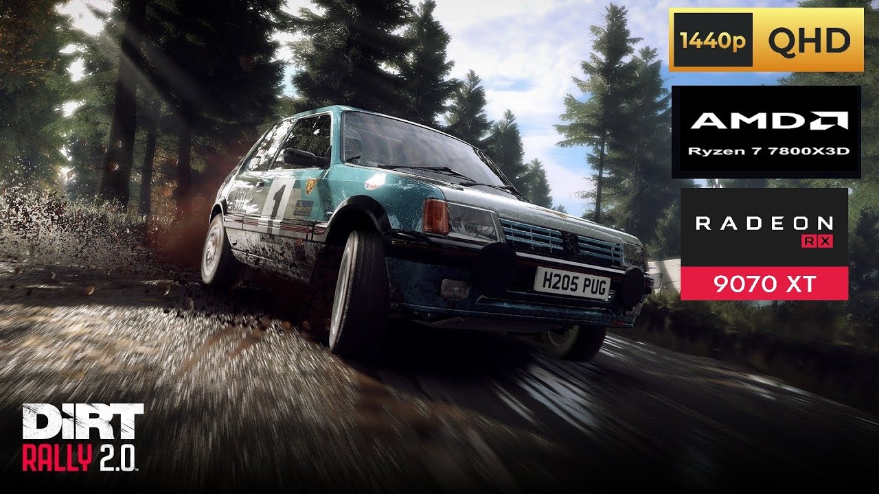DiRT Rally 2.0 - RX 9070 XT - Ryzen 7 7800X3D - 1440P Ultra