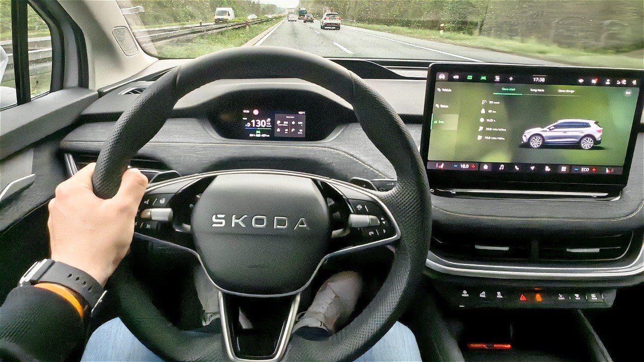 Skoda ELROQ 85 (82 kWh) - energy consumption at highway (real range test) * Great BEV! *