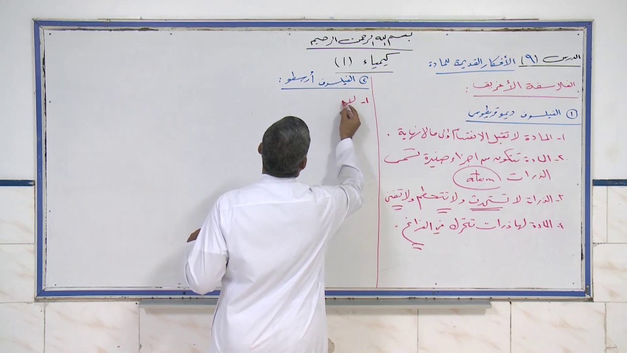 الافكار القديمة للمادة
