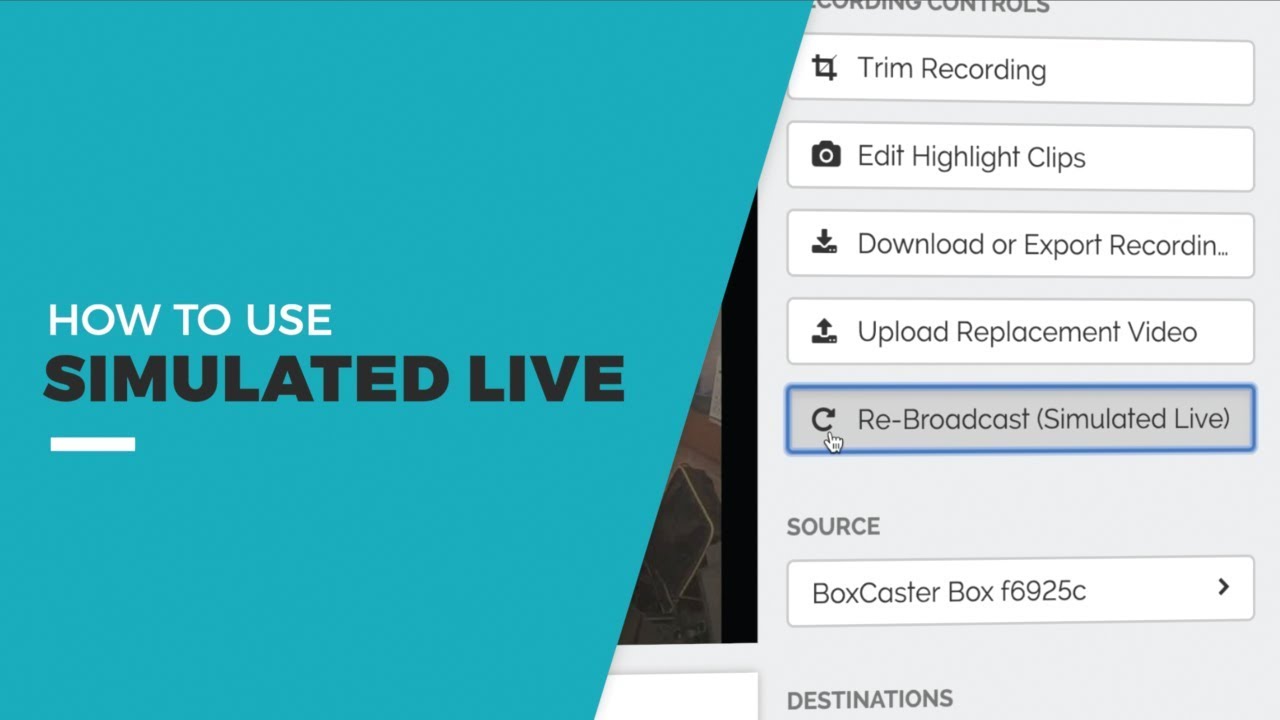 How to Re-Broadcast a Live Stream (Simulated Live)