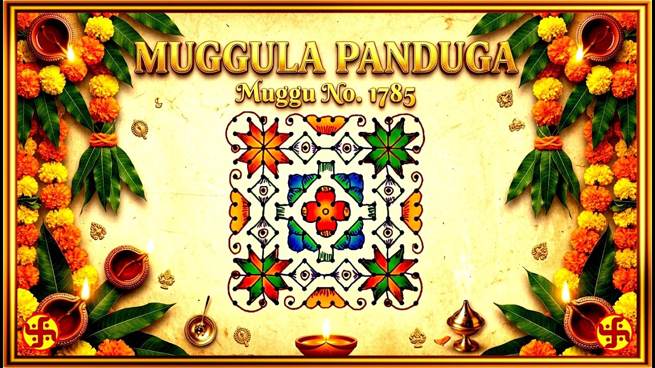 1785.RANGOLI MUGGULU-MP-015-SJ- 14-14 dots #kolam#rangoli#mandana#haripan#eipan#gahuli#muruja#paddu